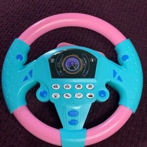 Pink and Blue Kids Steering Wheel Toy